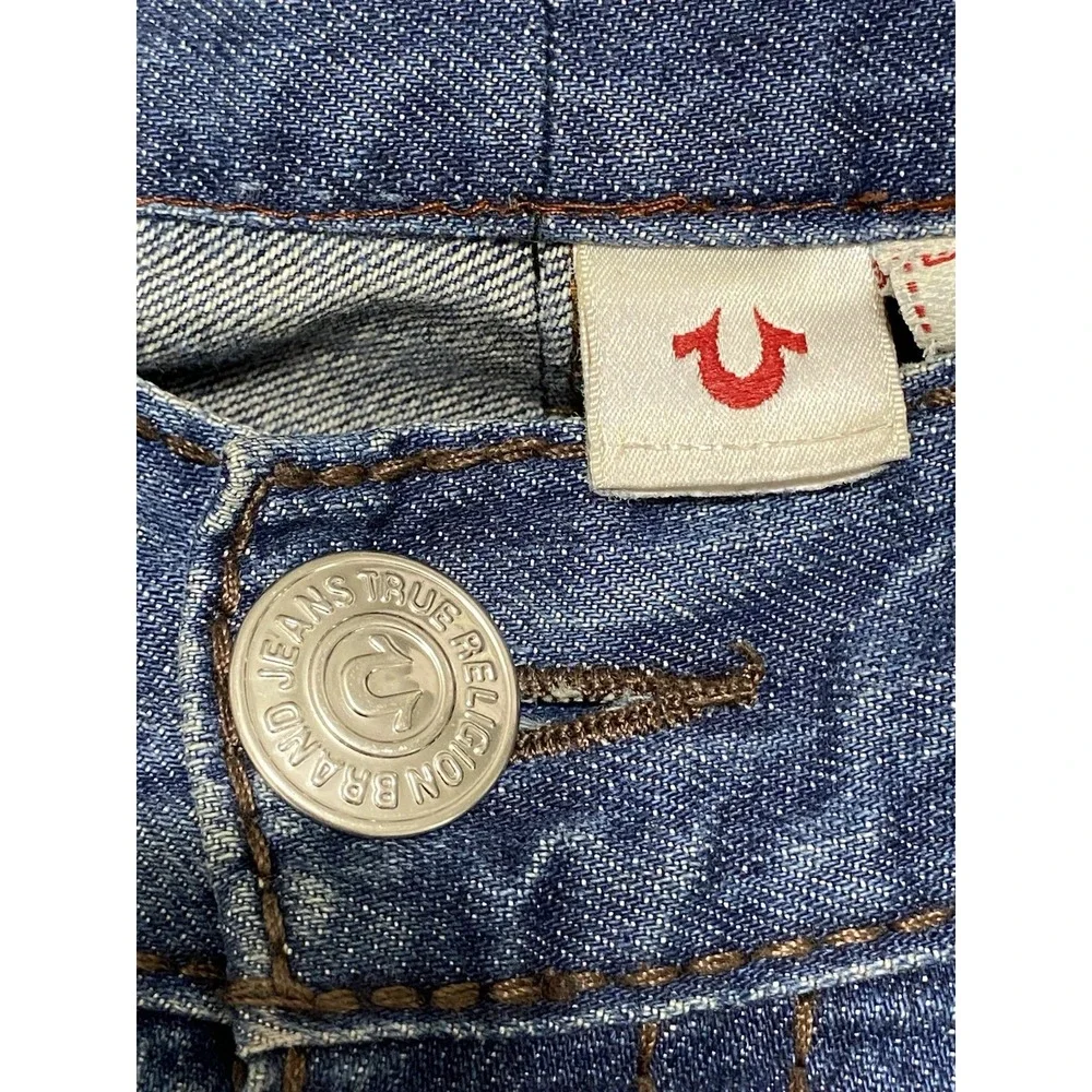 True Religion‎ Ricky Big T Jeans VTG White Stitch RARE Size 36 USA Flap Pocket